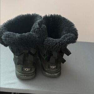 UGG Black Bailey Bow Boots